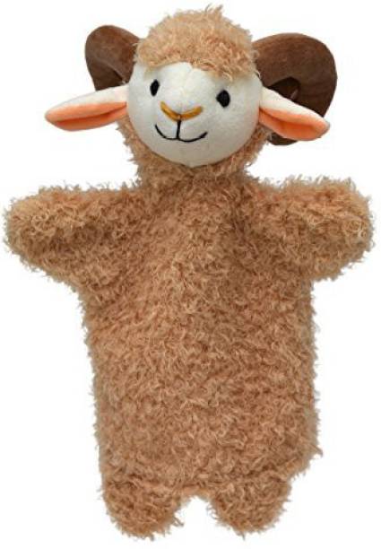 Marionnette à gants peluche bélier - marionnette doudou bélier