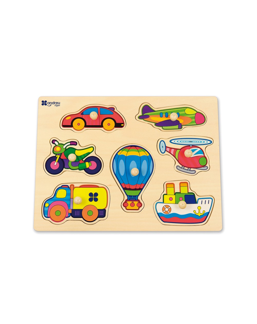 Puzzel met knopjes transport - Puzzle avec des petits boutons transport