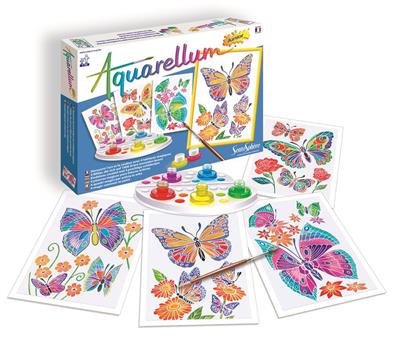 aquarellum junior vlinders en bloemen