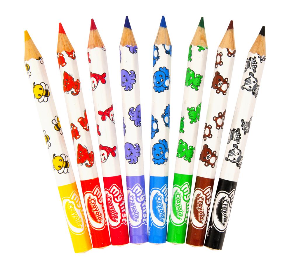 8 dikke kleurpotloden minikids crayola