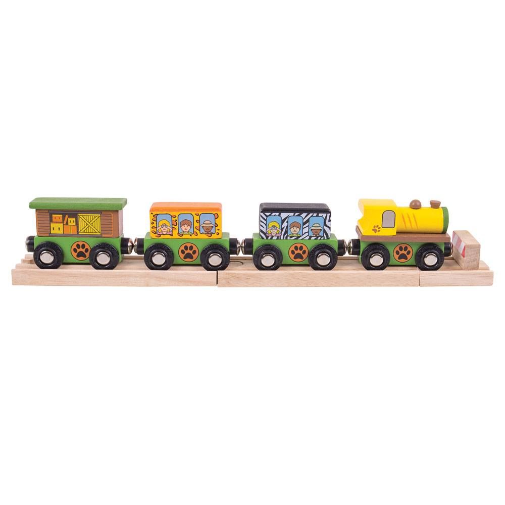 houten Safari trein bigjigs - train en bois safari bigjigs