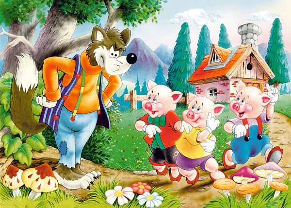 Puzzel Three little pigs 60pc