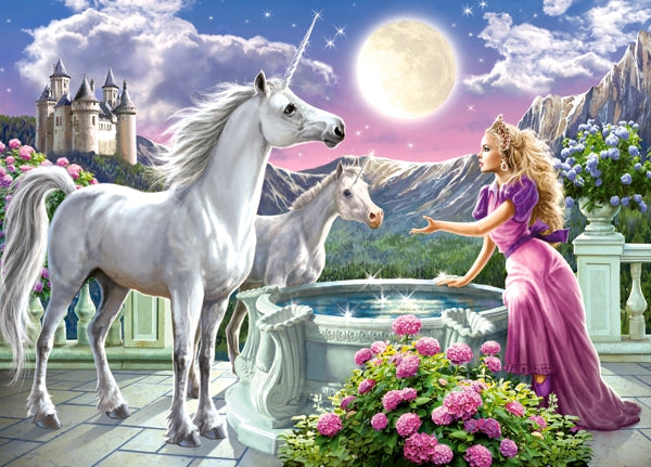 Puzzel Princess and her unicorns 120pc