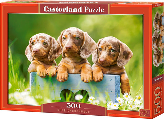 puzzel cute dachshunds 500pc