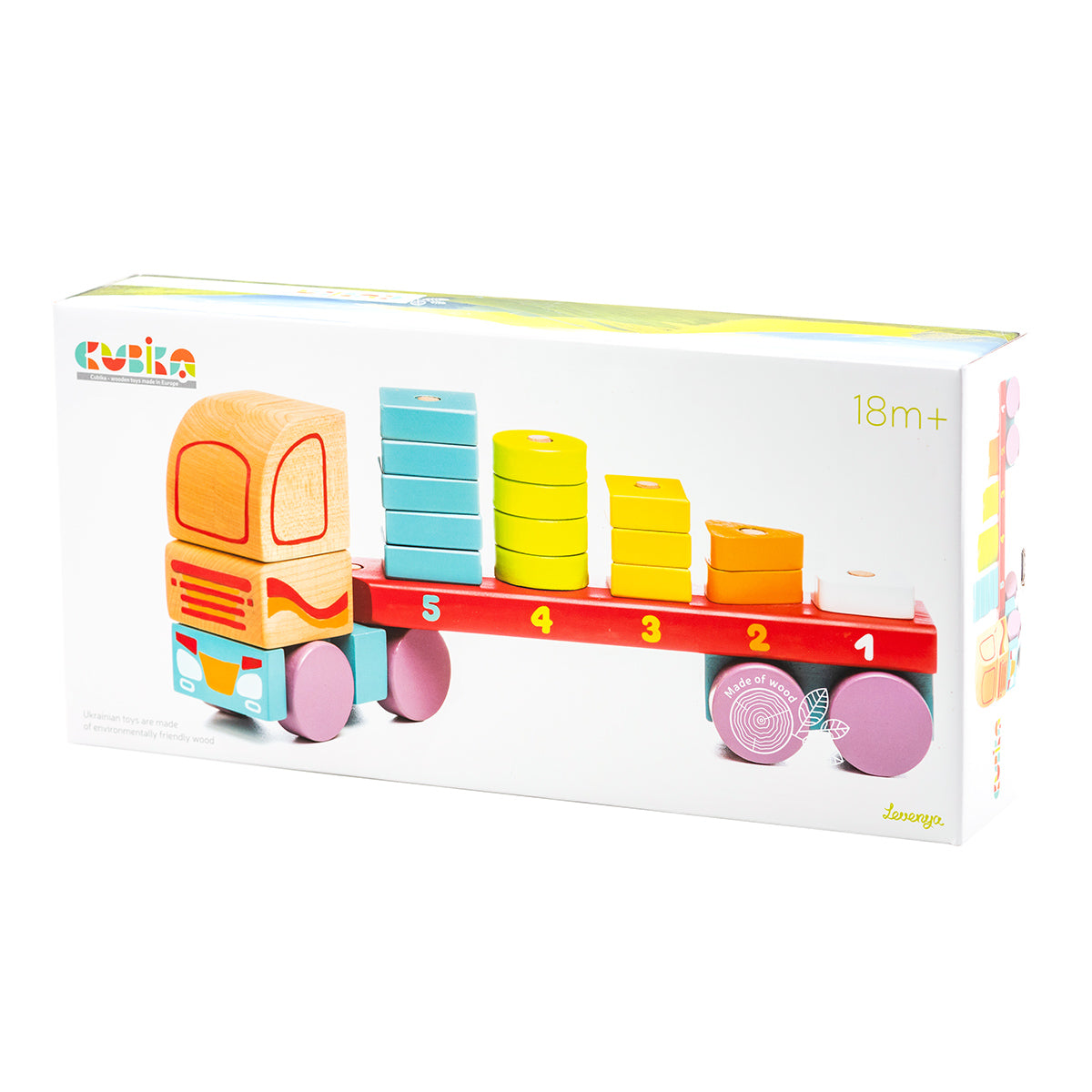 vrachtwagen met stapelblokken