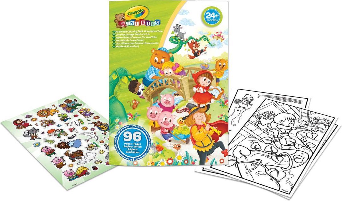 kleur & stickerboek sprookjes - crayola mini kids