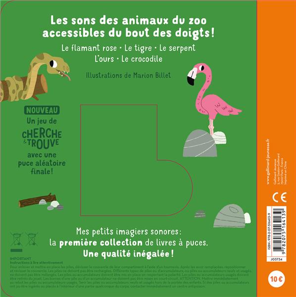 livre mes petits imagiers sonores- le zoo FRA