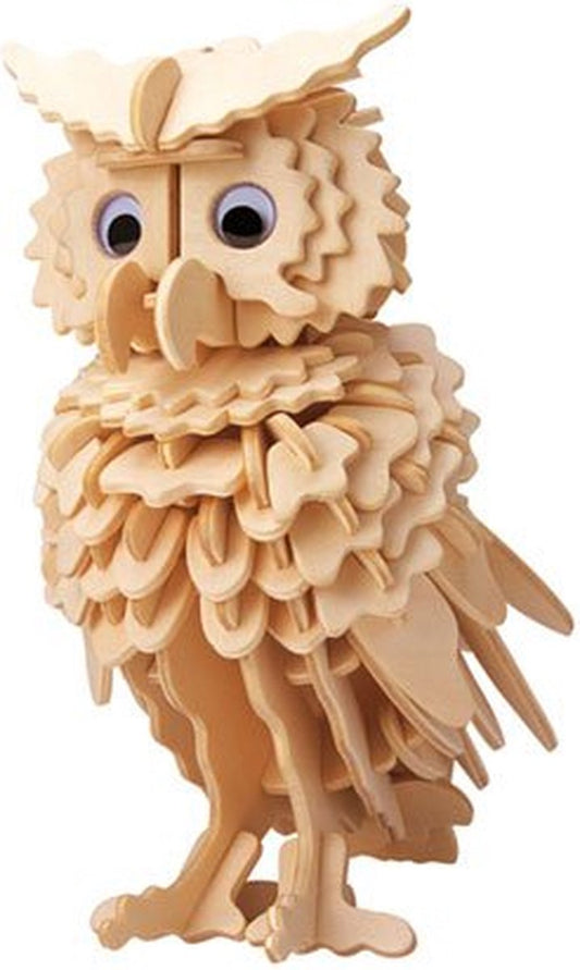 puzzel 3D hout uil - gepetto's owl 3D puzzel - puzzle en bois 3D hibou