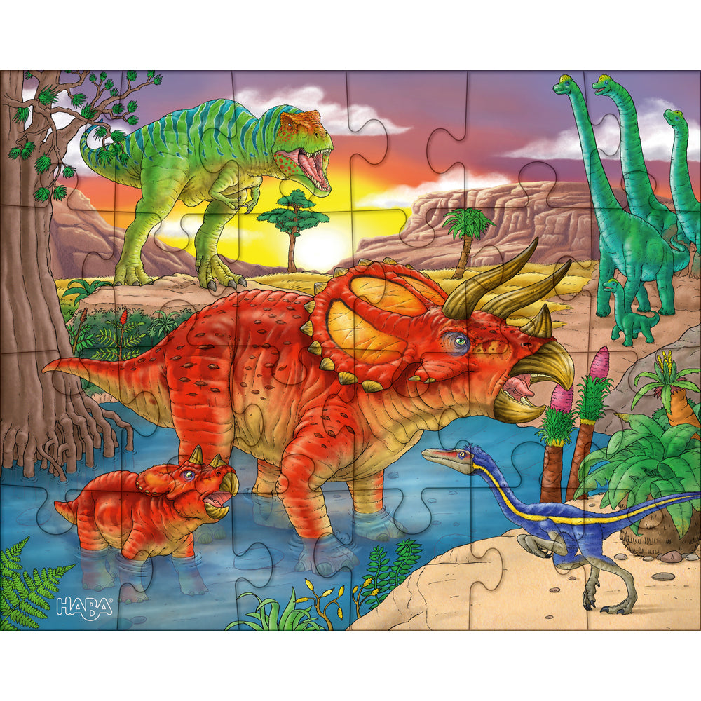 set van 3 puzzels dinosaurus - set de 3 puzzles dinosaures