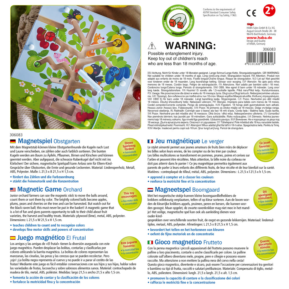 magneetspel boomgaard - jeu magnétique le verger