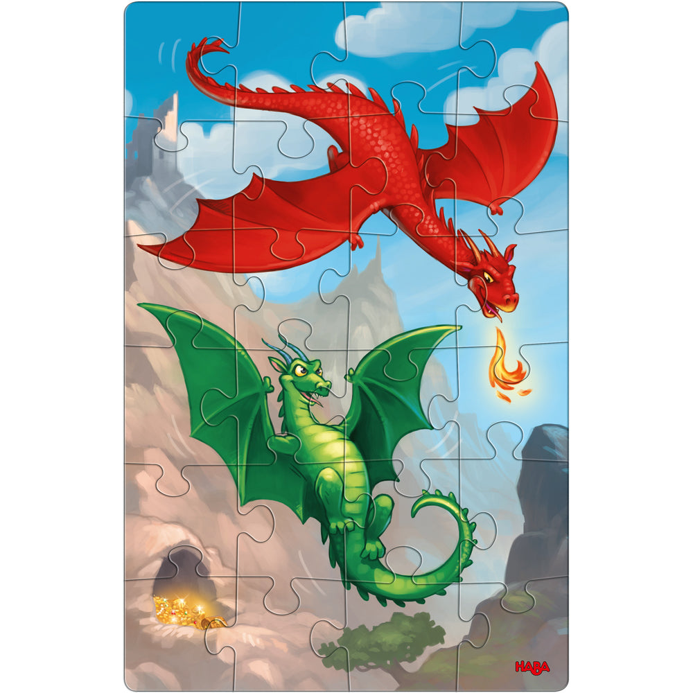 set van 2 puzzels draken - set de 2 puzzles dragons