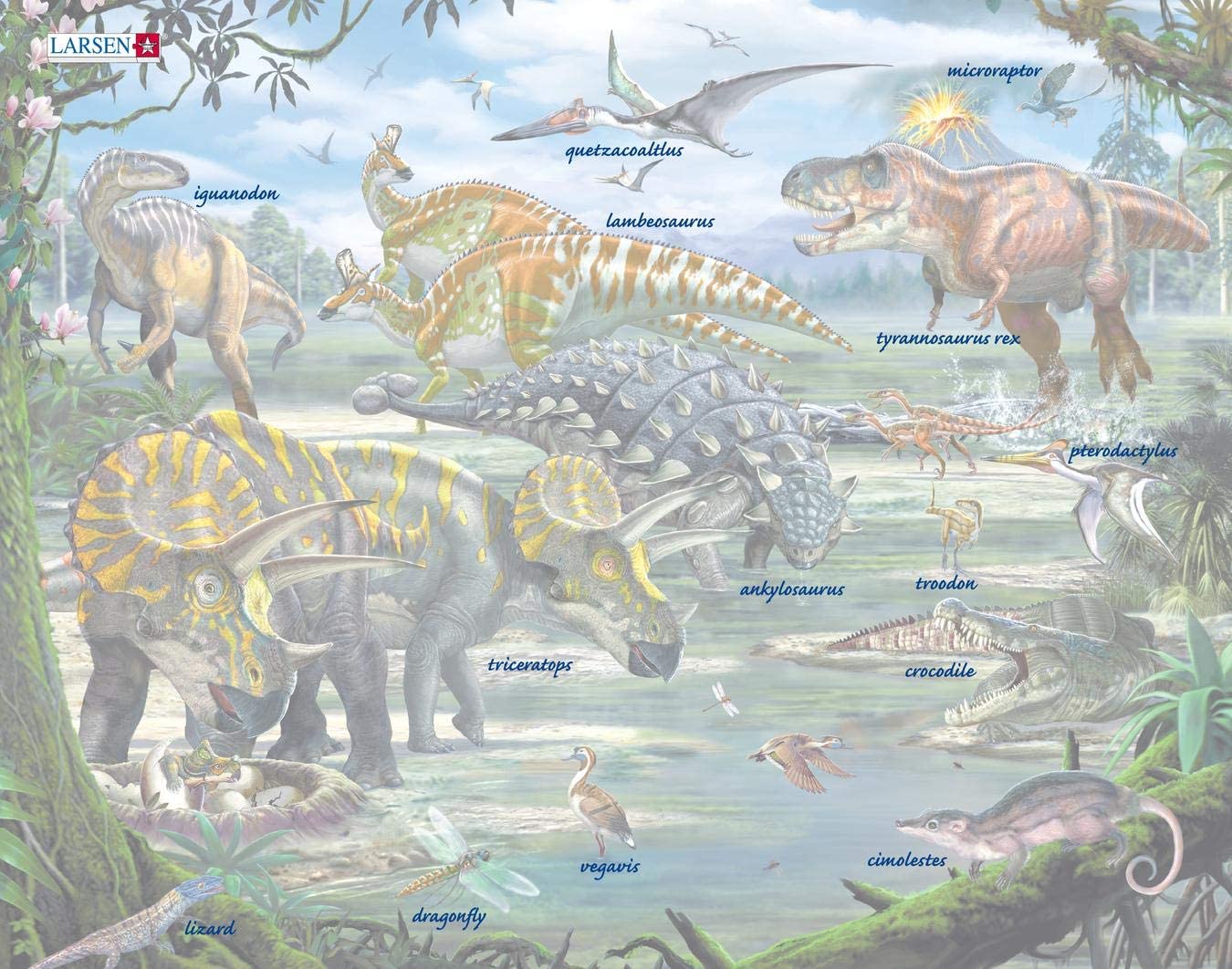 maxi puzzel dinosaurussen - maxi puzzle les dinosaures