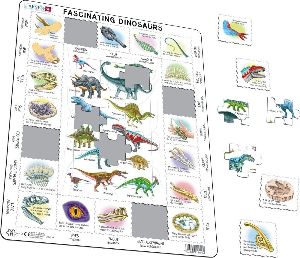 maxi puzzel in karton fascinerende dinosaurussen NED