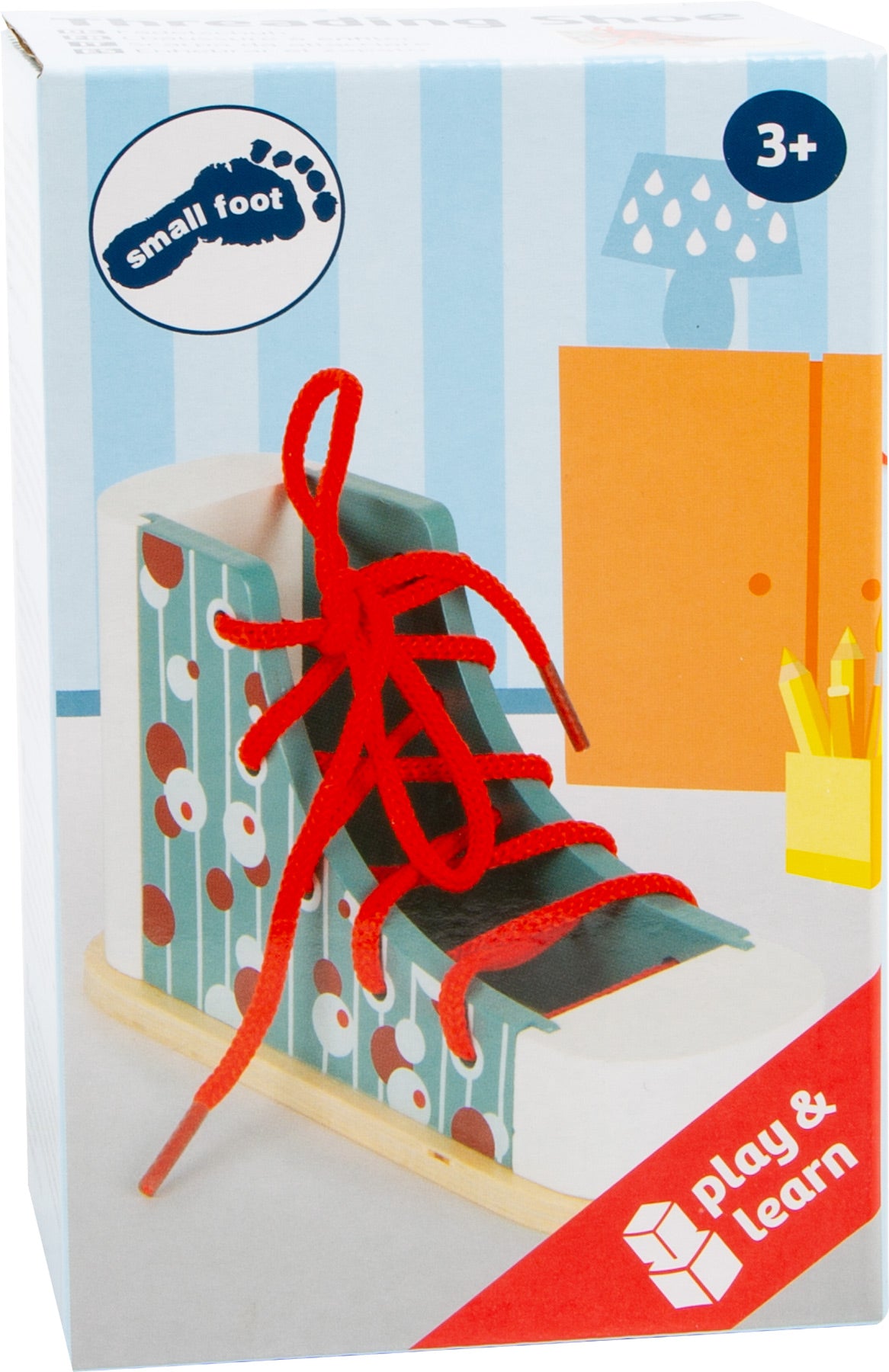 schoen om te leren veters strikken - Chaussure en bois pour apprendre à lacer et nouer