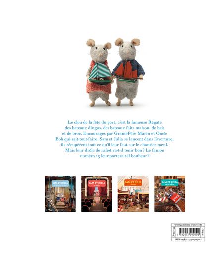 livre la maison des souris Sam et Julia, la régate des bateaux dingos FRA
