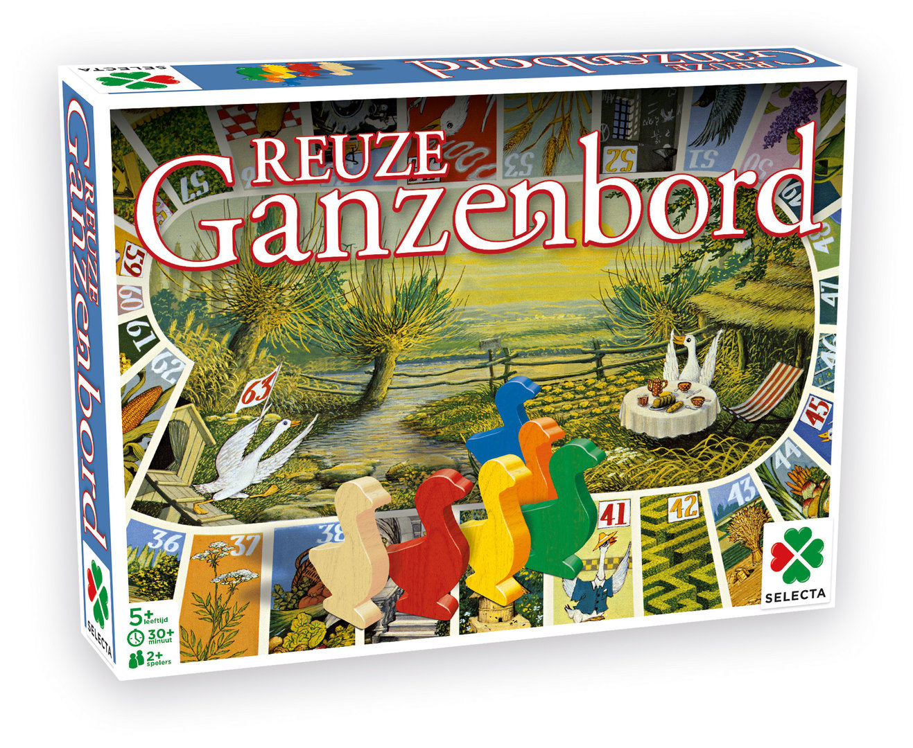 ganzenbord in groot formaat - jeu d'oie géant