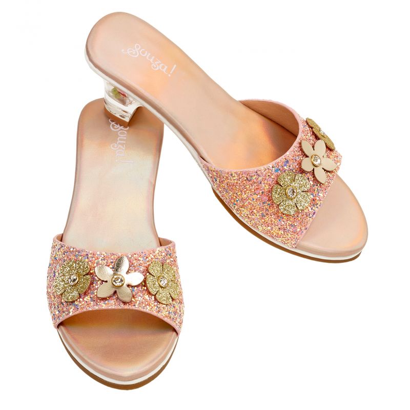 schoentjes zalmkleur metallic - clarisse