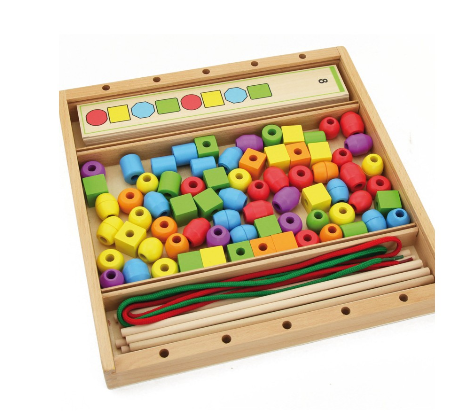 Parels en vormen vormen herkennen, perles et reconnaître les formes