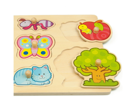 Puzzel met knopjes thema de tuin