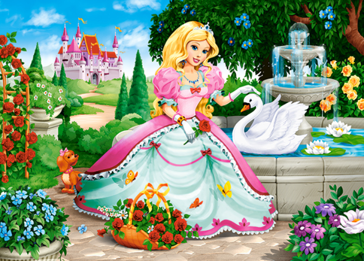 Puzzel Princess with swan 60pc