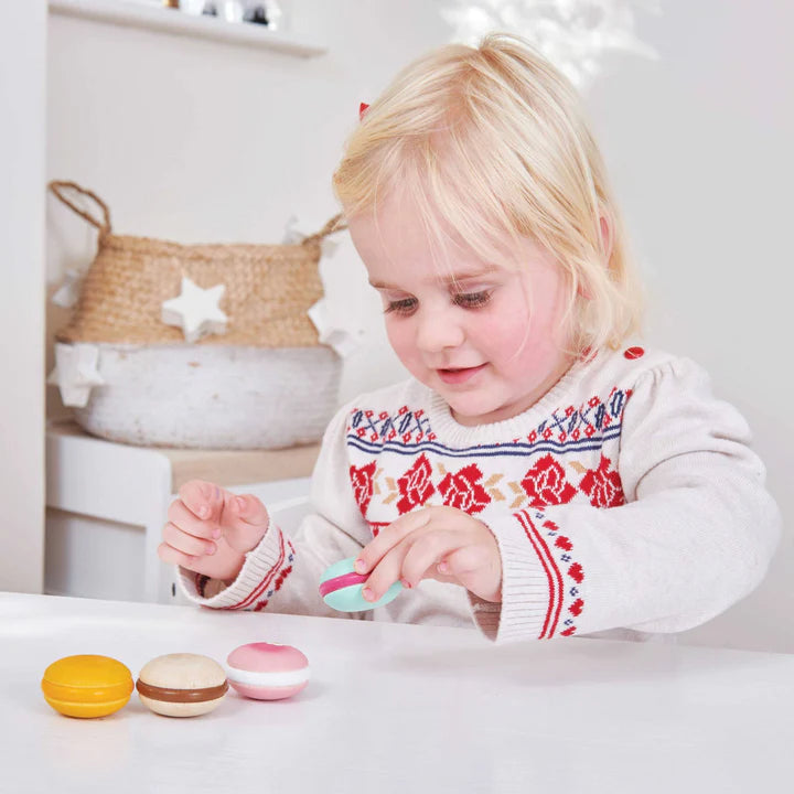 houten macarons en bois 4pc