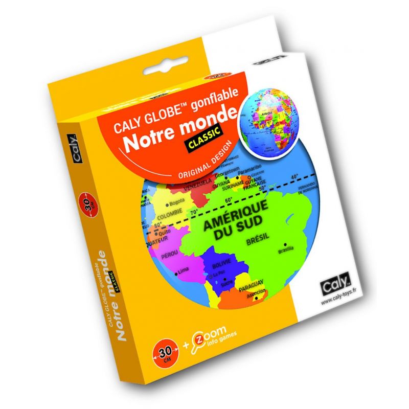 opblaasbare wereldbol 30cm- globe gonflable "notre monde" 30 cm FRA,