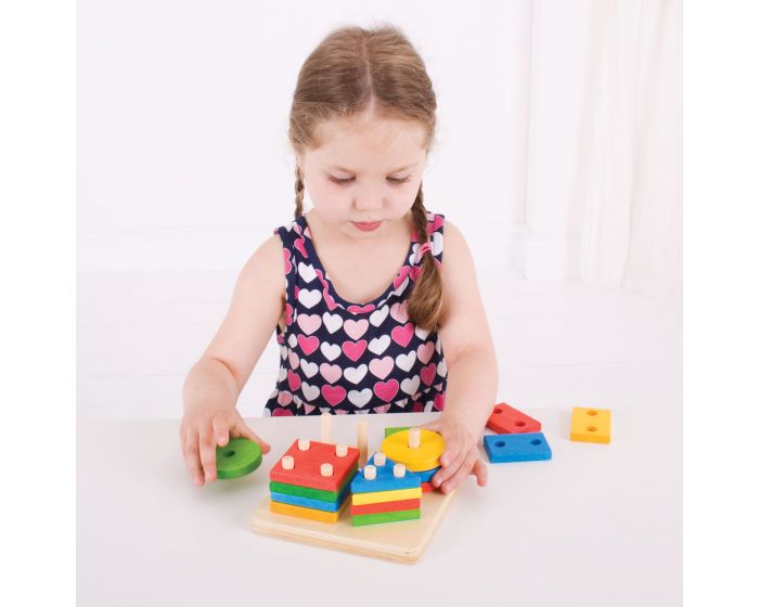 sorteerspel vier vormen, jeu de triage quatre formes