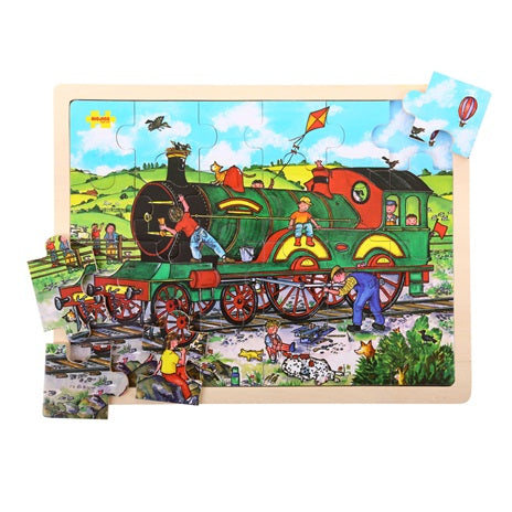 puzzel Trein 24 stuks -  puzzle train 24 pièces