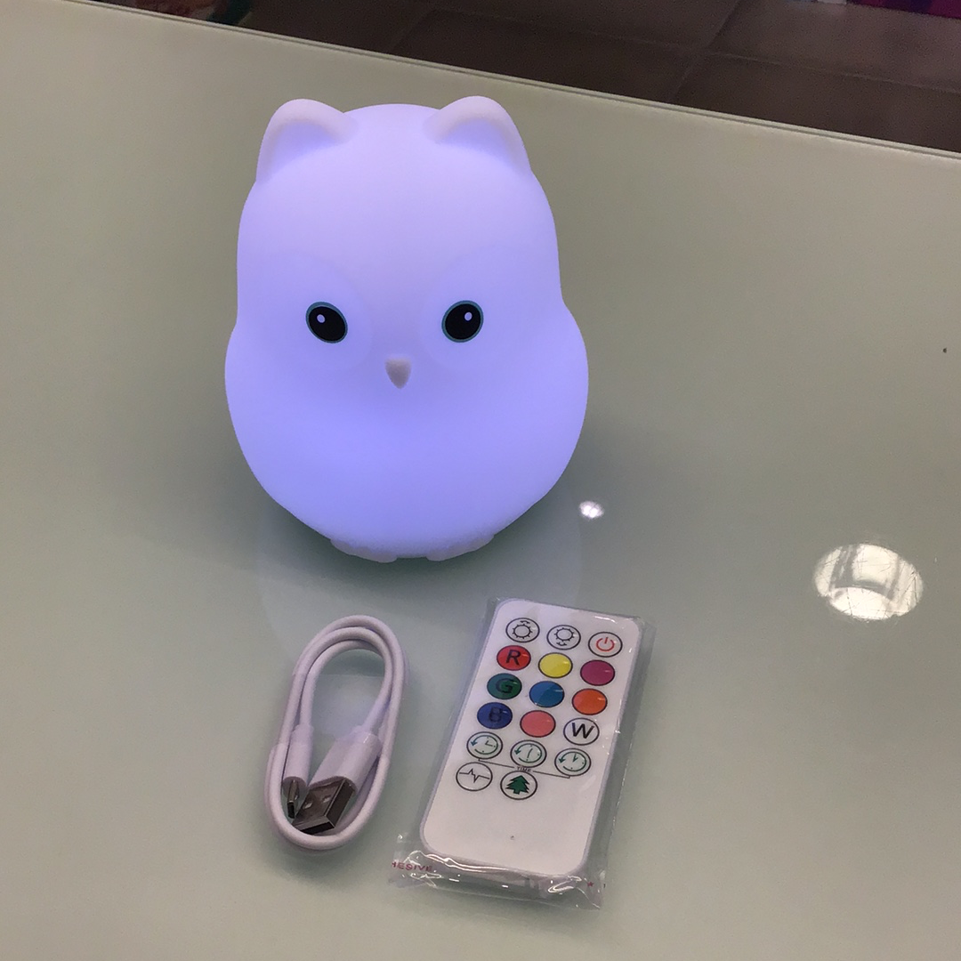 Nachtlampje Uil oogjes open - Veilleuse hibou yeux ouverts