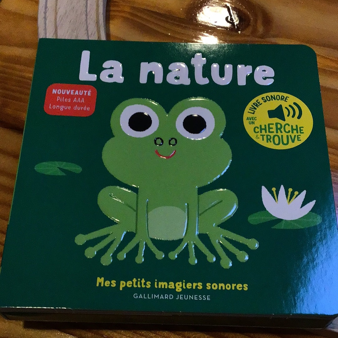 livre petits imagiers sonores la nature FRA