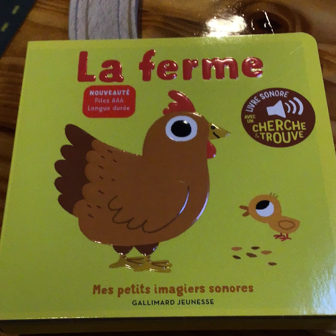 livre petits imagiers sonores la ferme FR