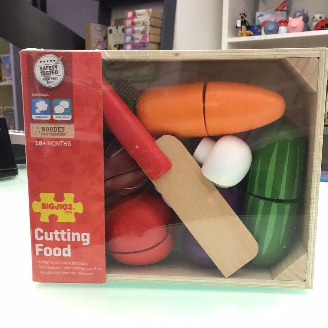 snij de groenten doos, boîte avec des légumes à couer