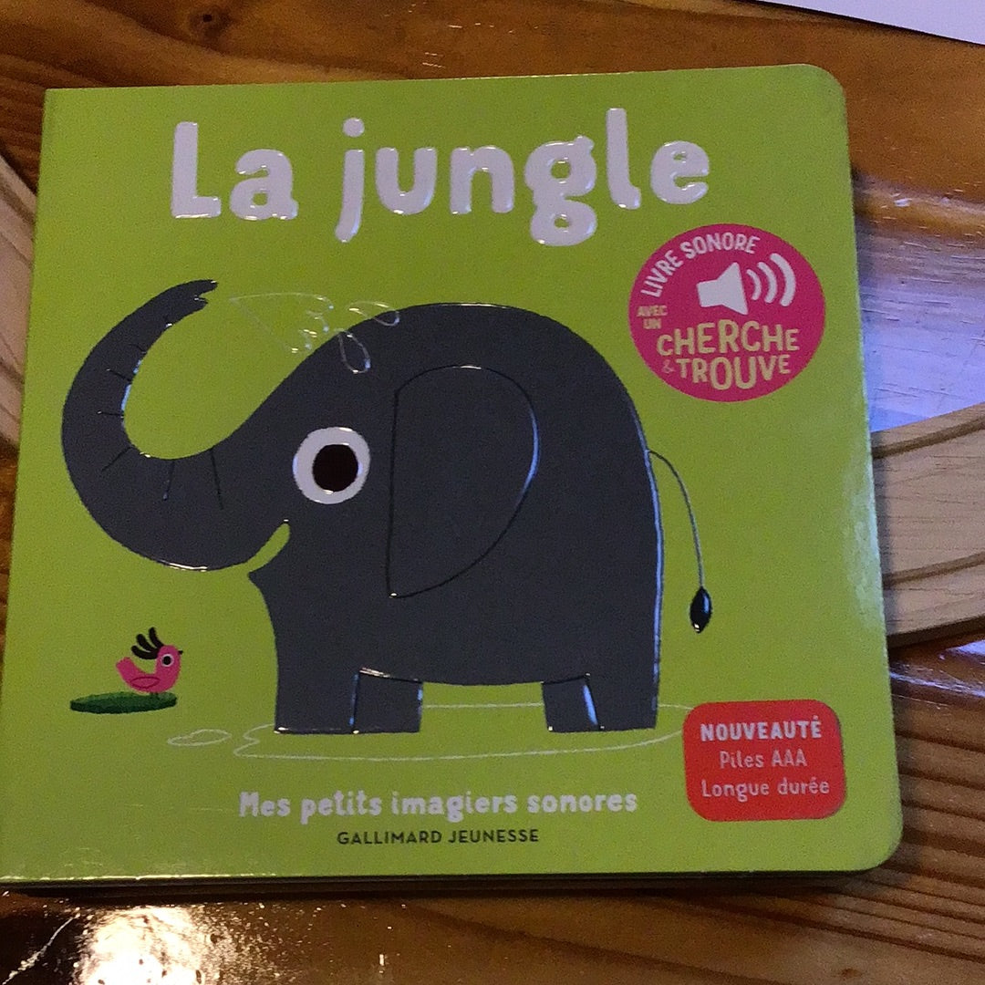 livre petits imagiers sonores la jungle FRA