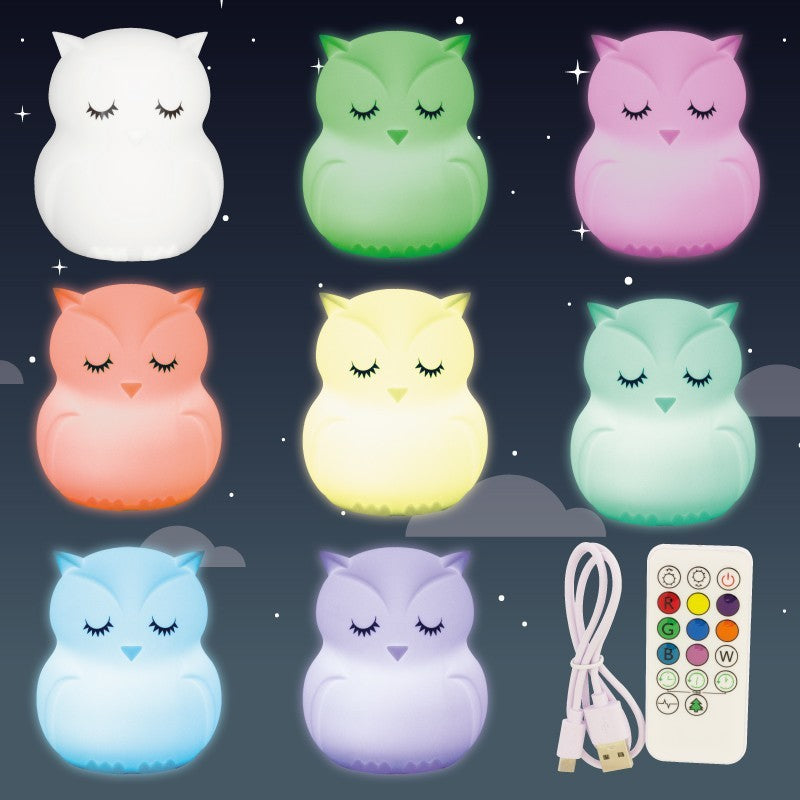 Nachtlampje Uil oogjes dicht - Veilleuse hibou yeux fermés