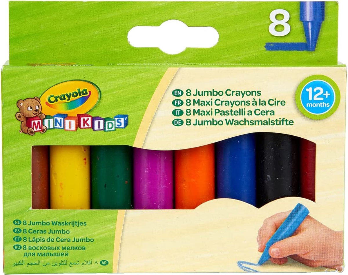 waskrijtjes wasco's jumbo 8pc CRAYOLA
