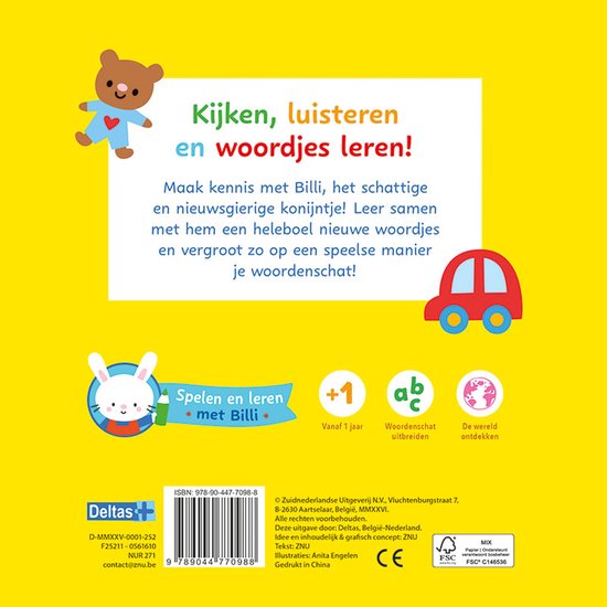 mijn allereerste woordenboek spelen en leren met billi NED