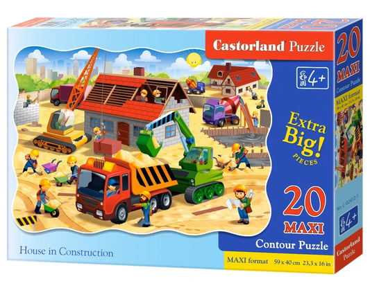 puzzle maison en construction MAXI 20pc