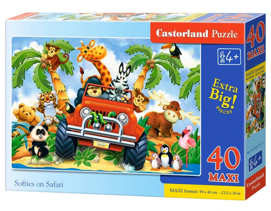 puzzel softies on safari MAXI 40pc