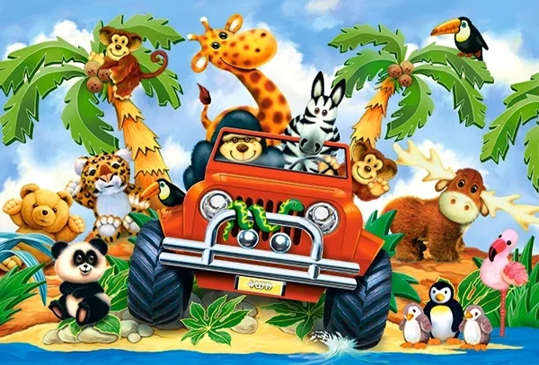 puzzel softies on safari MAXI 40pc