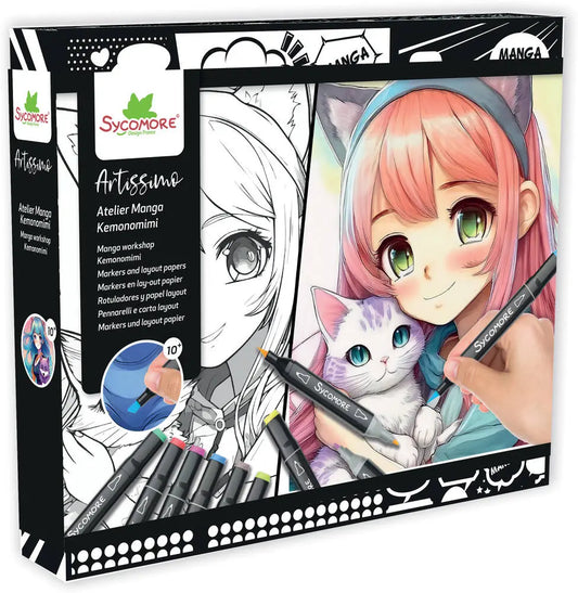 manga - L layout and markers - kemonomimi