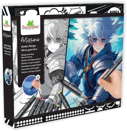 manga - L layout and markers - warrior heroes