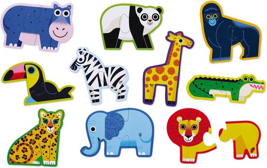 ton met 10 eerste puzzels van 2pc let's begin - jungle