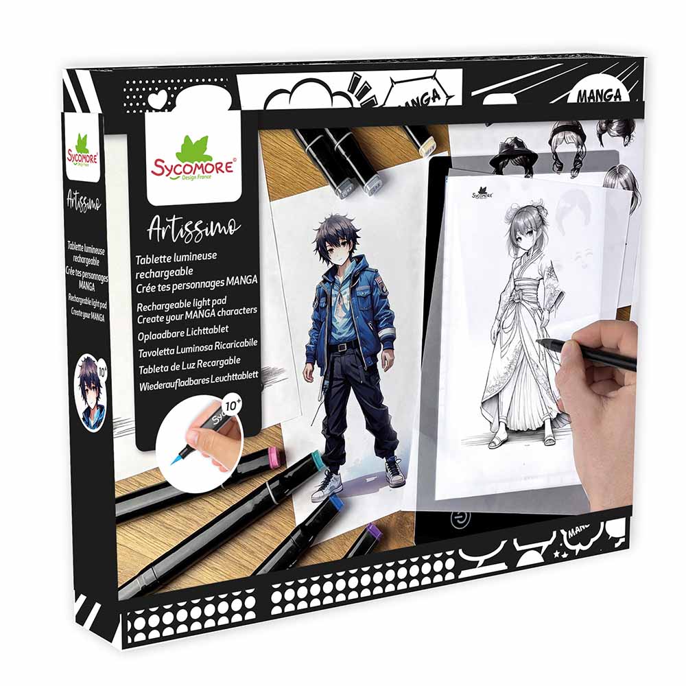 manga - XL rechargeable led light pad - create your manga characters