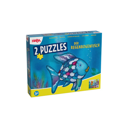 set van 2 puzzels  regenboogvisje glitter HABA