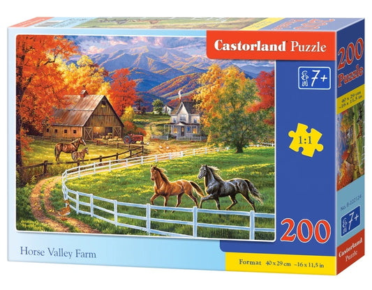 puzzle Ferme de la vallée des chevaux 200pc