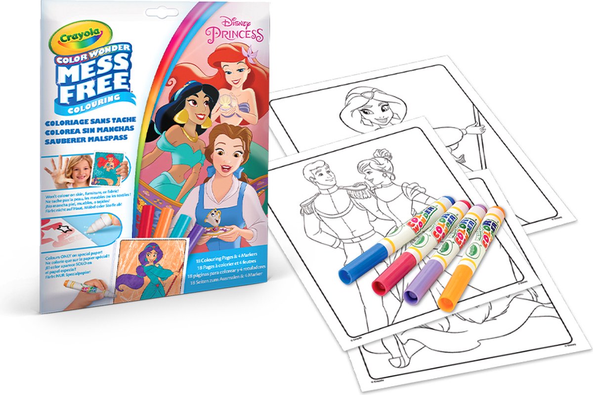 Coffret Princesses Disney - Livre de coloriage avec feutres Color Wonder Crayola