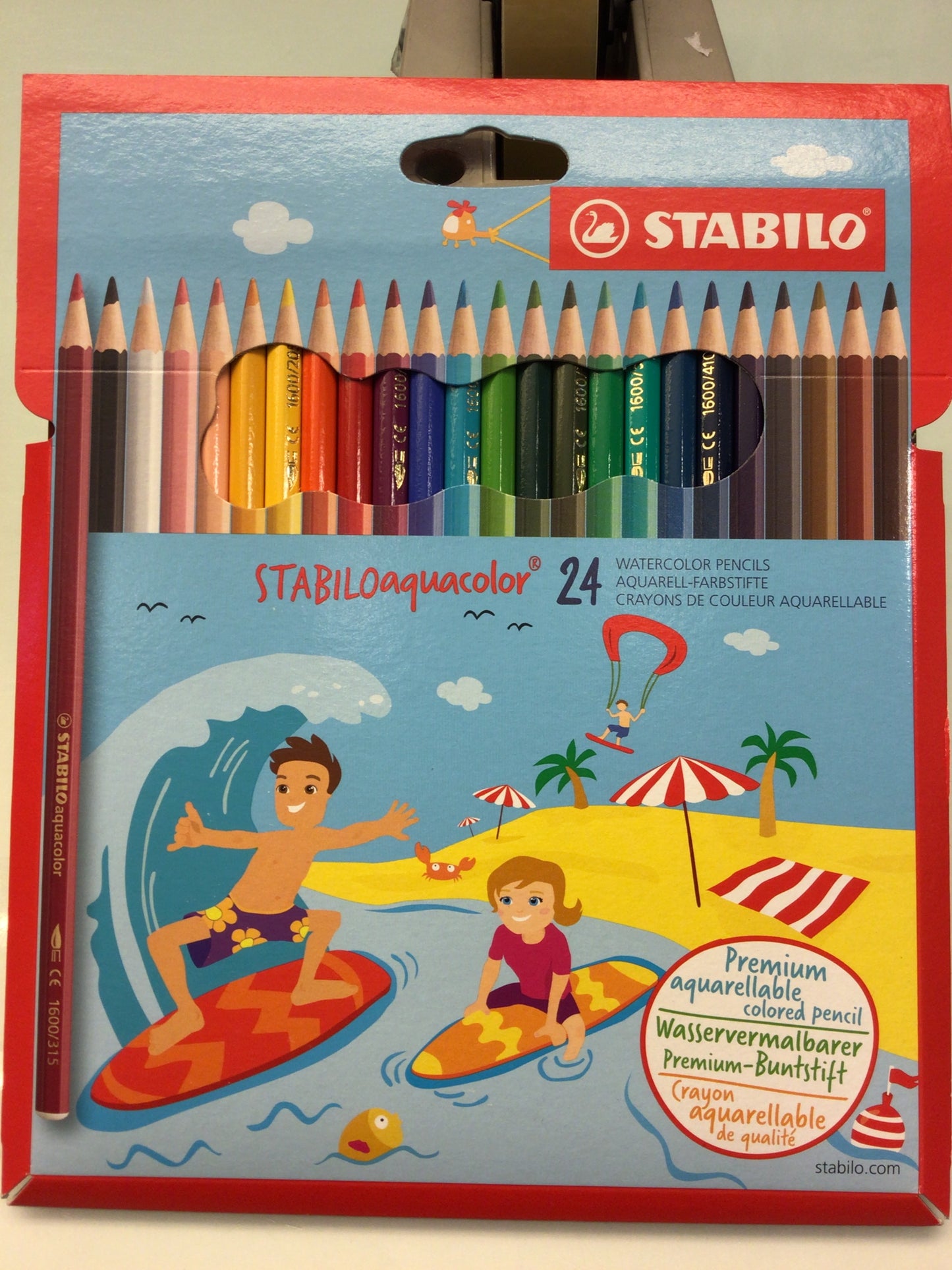 Crayons de couleur STABILO Aquacolor 24 crayons
