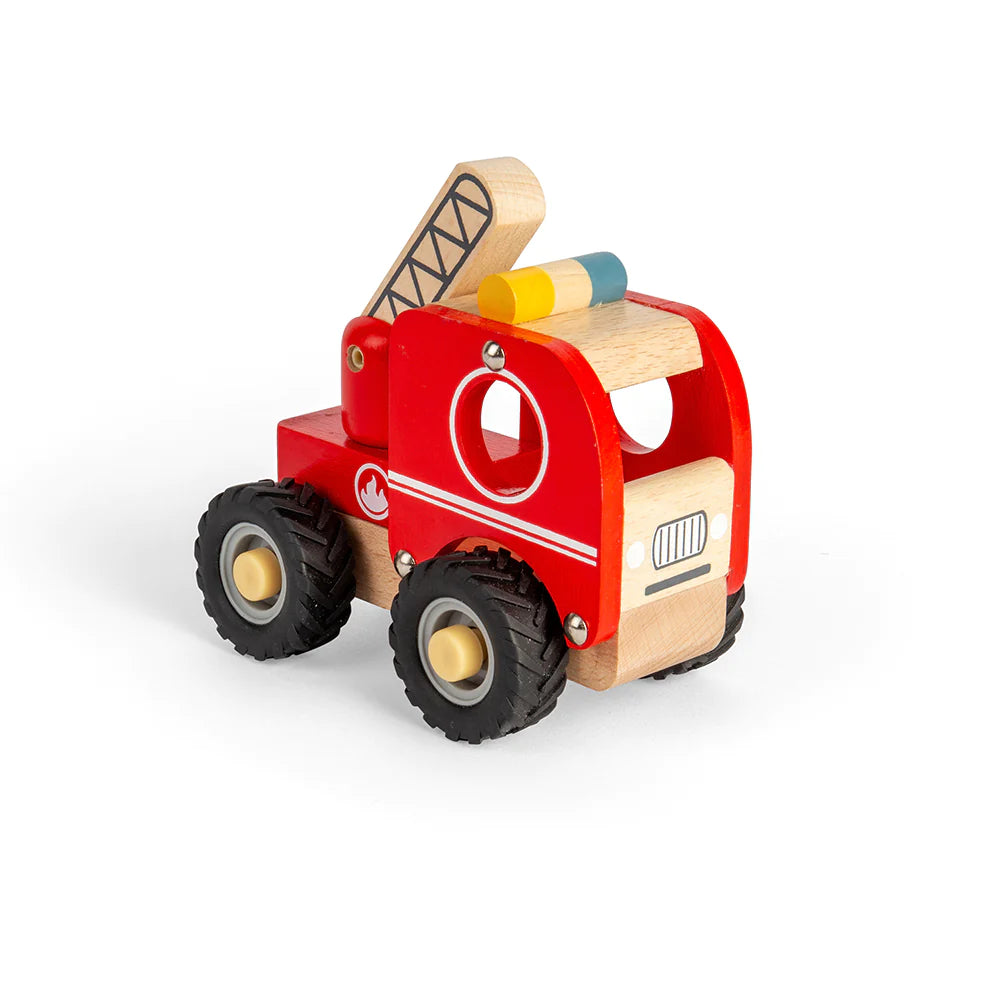 houten mini-speelgoedtrucks