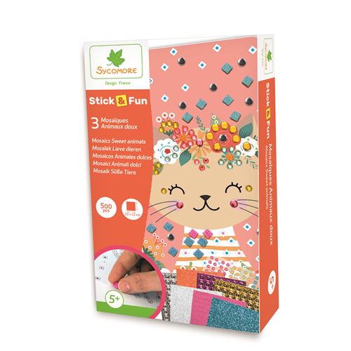 stick'n fun mozaiëk lieve dieren