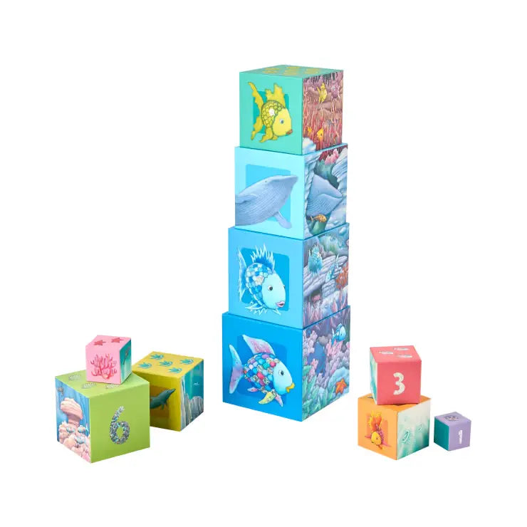stapelblokken regenboogvis glitter HABA